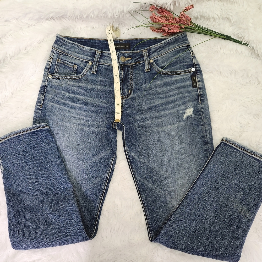 Silver Boyfriend Distressed Jeans 👖